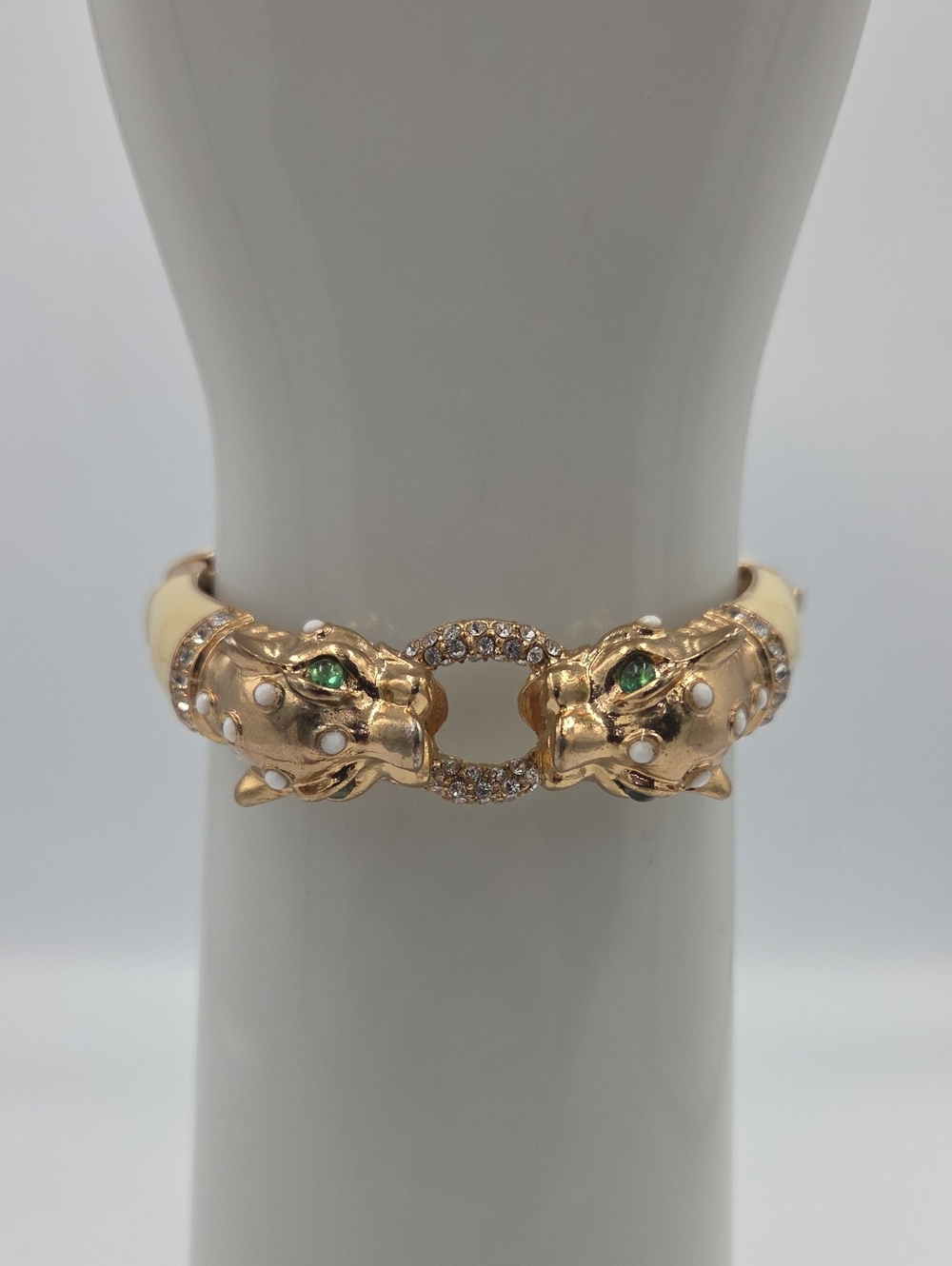 J Crew Panther Head Hinged Bracelet